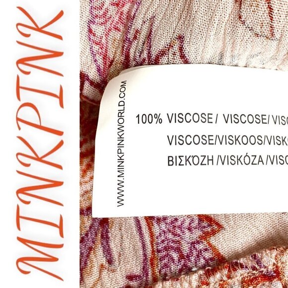 NWT MINKPINK Lola Floral Multi V-Neck Boho Mini Dress, Size Large - Picture 10 of 14